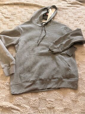 Athletic Works Men's Gray Hooded Pullover Sweatshirt